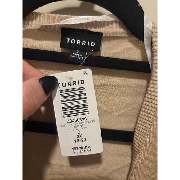 Torrid Fitted Shrug Long Sleeve Sweater Size 2X (18-20) NWT - Picture 3 of 3